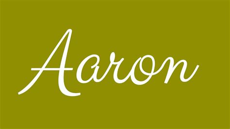 How to Write Aaron in Cursive: Exploring the Art of Penmanship and Beyond